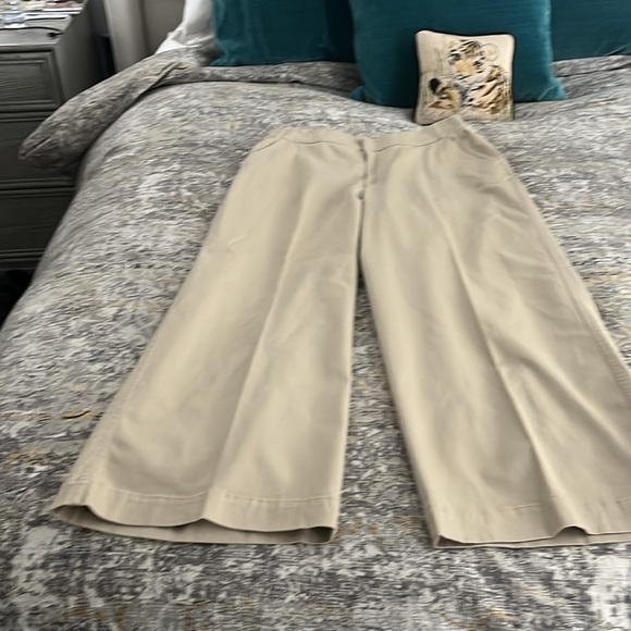Khaki high rise wide leg pants - Picture 8 of 9